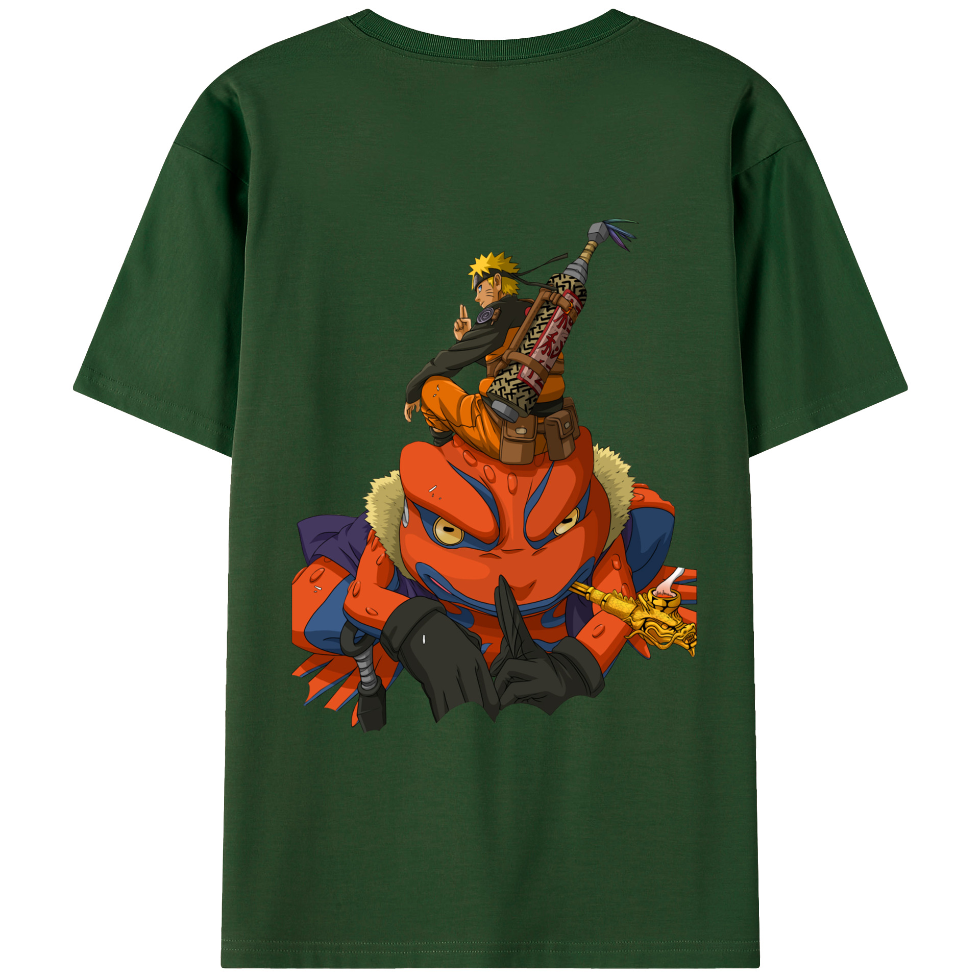 （画像用） NARUTO -ナルト- うずまき ナルト Uzumaki Naruto 綿100％半袖Tシャツ（背面プリント）